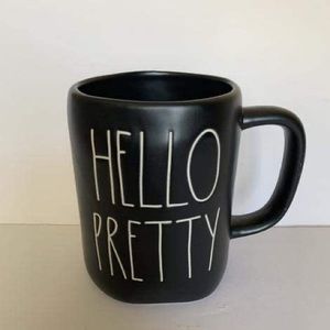RAE DUNN HELLO PRETTY MUG BLACK